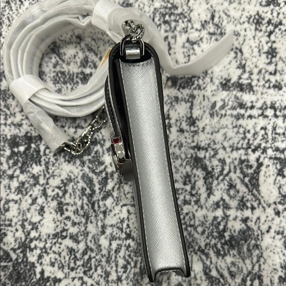 Michael Kors Silver Crossbody Phone Bag